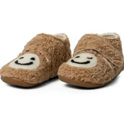 Living Kitzbühel - Kid's Smiley Plüsch-Klettschuh - Hausschuhe Kinder Hüttenschuhe