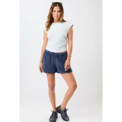 Online - Women's Side Ruffled Top - T-Shirt Yogabekleidung|Fitnessbekleidung