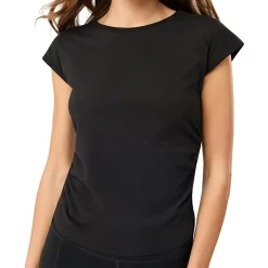 Online - Women's Side Ruffled Top - T-Shirt Yogabekleidung|Fitnessbekleidung