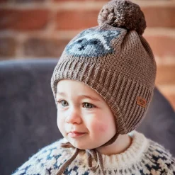 - Boy-Mütze Waschbär ausgenäht mit Pompon und Futter - Mütze>maximo Best