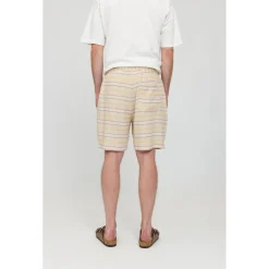 - Striped Linen-Mix Shorts - Shorts><noscript><img width=