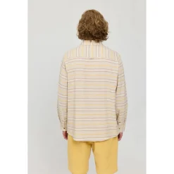- Striped Linen-Mix Shirt - Hemd><noscript><img width=