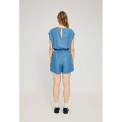 - Women's Denim Short Jumpsuit - Jumpsuit><noscript><img width=