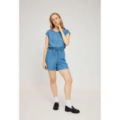 - Women's Denim Short Jumpsuit - Jumpsuit><noscript><img width=