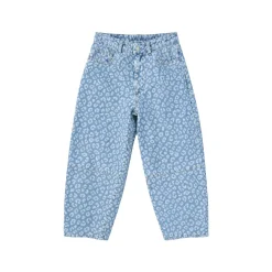 Outlet - Women's Printed Barrel Leg Denim Pants - Jeans Alltagsbekleidung|Hosen