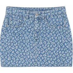 Clearance - Women's Printed Denim Mini Skirt - Rock Alltagsbekleidung