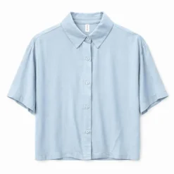 Mazine - Women's Short Sleeve Viscose Shirt - Bluse