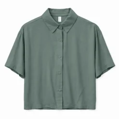 Mazine - Women's Short Sleeve Viscose Shirt - Bluse