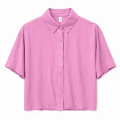 Mazine - Women's Short Sleeve Viscose Shirt - Bluse