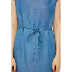 Mazine - Women's Sleeveless Denim Dress - Kleid