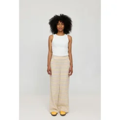 Mazine - Women's Striped Linen-Mix Pants - Freizeithose