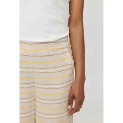 Mazine - Women's Striped Linen-Mix Pants - Freizeithose