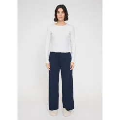 - Women's Wide Leg Jersey Knit Pants - Freizeithose>Mazine Outlet