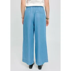 - Women's Wide Leg Tencel Elastic - Freizeithose>Mazine New