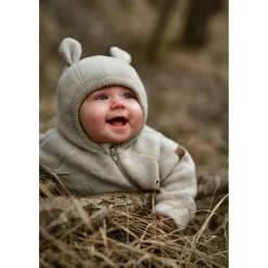 - Wool Baby Suit with Ears - Overall><noscript><img width=