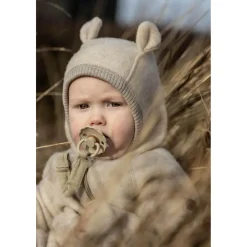 - Wool Baby Suit with Ears - Overall><noscript><img width=
