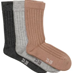 Minymo - Kid's Wool Socks Rib 3-Pack - Multifunktionssocken^ Socken|Socken