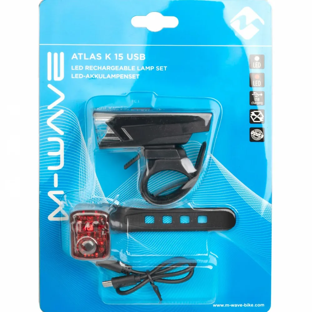 - Atlas K 15 USB Set - Fahrradlampen-Set>M-Wave Discount