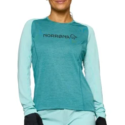 Outlet Norrøna - Women's Fjørå Equaliser Lightweight Long Sleeve - Radtrikot Laufbekleidung|Fahrradbekleidung