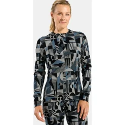 Odlo - Women's BL Top Crew Neck L/S Merino Heritage - Merinounterwäsche^ Skibekleidung|Merinounterwäsche