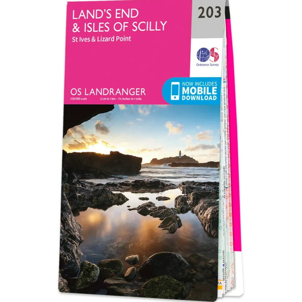 Ordnance Survey - Land's End Isles Of Scilly - Wanderkarte^ Wanderkarten
