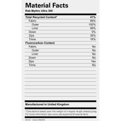 Rab - Mythic Ultra 360 - Daunenschlafsack^ Trekkingausrüstung|Daunenschlafsäcke