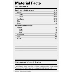Rab - Solar Eco 3 - Kunstfaserschlafsack