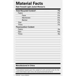 Rab - Women's Firewall Light Jacket - Regenjacke^ Trekkingbekleidung|Wanderbekleidung
