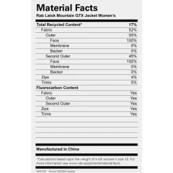 Rab - Women's Latok Mountain GTX Jacket - Regenjacke^ Trekkingbekleidung|Hochtourenbekleidung