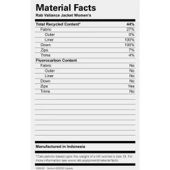 Rab - Women's Valiance Jacket - Daunenjacke