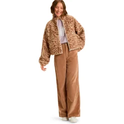 - Women's Blurry Cloud Print - Fleecejacke><noscript><img width=