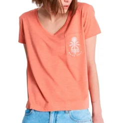 - Women's Laguna Green V Neck - T-Shirt>Roxy
