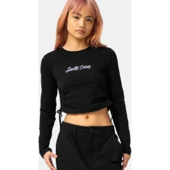 Santa Cruz - Women's Love Script Strip Tie L/S Top - Longsleeve^ Shirts, Hemden & Longsleeves|Alltagsbekleidung