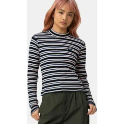 New - Women's Opus Dot Mock Neck L/S Top - Longsleeve Shirts, Hemden & Longsleeves|Alltagsbekleidung