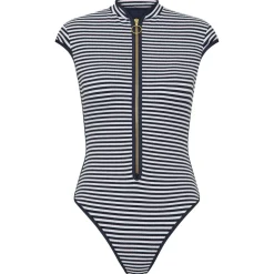 - Clubhouse Cap Sleeve Zip Front One Piece - Badeanzug>Seafolly Online