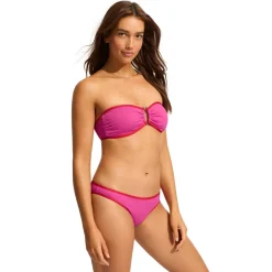 Seafolly - Women's Beach Bound Ring Front Bandeau - Bikini-Top^ Bademode