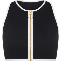 Seafolly - Women's Beach Bound Zip Front Tank Top - Bikini-Top