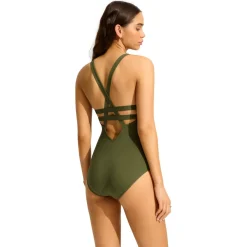 Seafolly - Women's Collective Deep V One Piece - Badeanzug^ Bademode