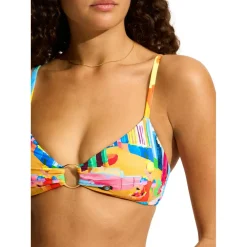 Sale - Women's Cuba Ring Front Bralette - Bikini-Top Bademode