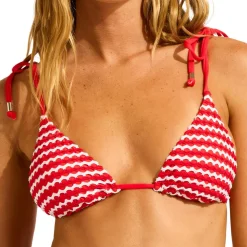 Seafolly - Women's Mesh Effect Slide Tri - Bikini-Top^ Bademode