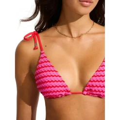 Seafolly - Women's Mesh Effect Slide Tri - Bikini-Top^ Bademode
