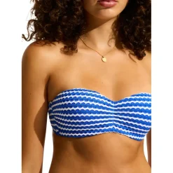 - Women's Mesh Effect Bustier Bandeau - Bikini-Top><noscript><img width=