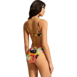 Seafolly - Women's Rio High Leg Ruched Side Pant - Bikini-Bottom^ Bademode