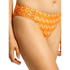 Seafolly - Women's Soundwave Ruched Side Retro Pant - Bikini-Bottom