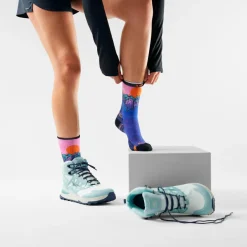 Hot - Women's Hike Targeted Cushion Sunrise Crew - Wandersocken Wandersocken|Merinosocken