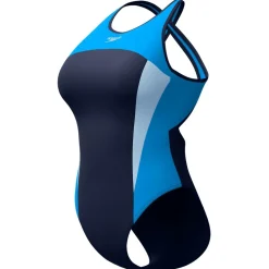 Sale - Women's High Neck Splice Crossback Swimsuit - Badeanzug Bademode