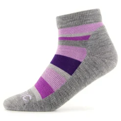 - Kid's Merino Trekking Quarter Socks Striped - Wandersocken>Stoic Clearance