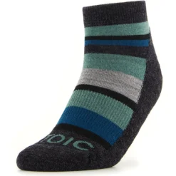- Kid's Merino Trekking Quarter Socks Striped - Wandersocken>Stoic Clearance