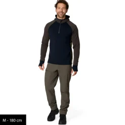 Stoic - MerinoFleece260 FlenSt. Half Zip with Hood - Merinohoodie