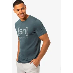 super.natural - Logo Lines Bio Jersey Tee - Merinoshirt